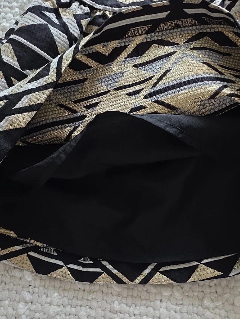 Crazy 8 Girls Black and Gold Geometric Party Dress 6-12m